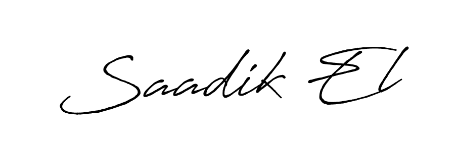Design your own signature with our free online signature maker. With this signature software, you can create a handwritten (Antro_Vectra_Bolder) signature for name Saadik El. Saadik El signature style 7 images and pictures png
