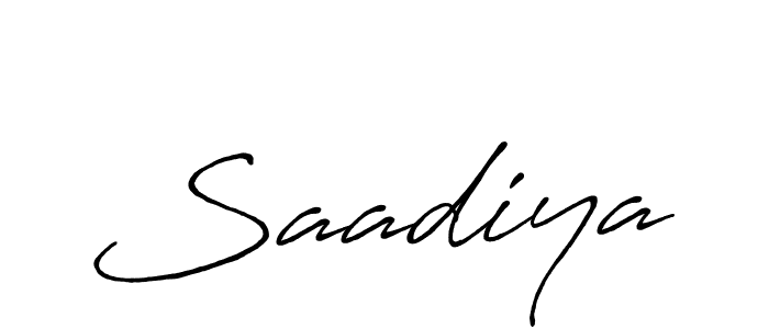 Create a beautiful signature design for name Saadiya. With this signature (Antro_Vectra_Bolder) fonts, you can make a handwritten signature for free. Saadiya signature style 7 images and pictures png