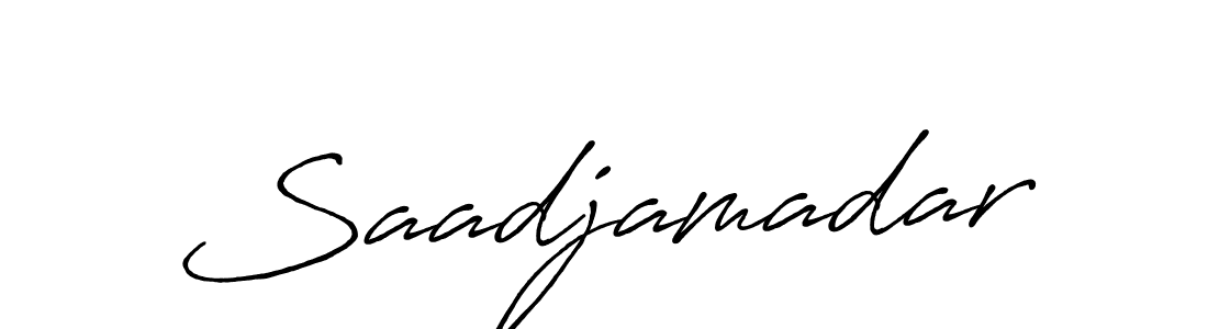 It looks lik you need a new signature style for name Saadjamadar. Design unique handwritten (Antro_Vectra_Bolder) signature with our free signature maker in just a few clicks. Saadjamadar signature style 7 images and pictures png