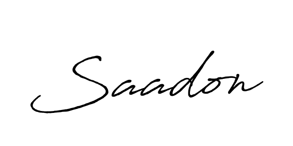 Make a beautiful signature design for name Saadon. With this signature (Antro_Vectra_Bolder) style, you can create a handwritten signature for free. Saadon signature style 7 images and pictures png