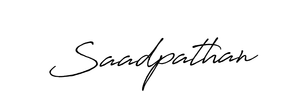 Design your own signature with our free online signature maker. With this signature software, you can create a handwritten (Antro_Vectra_Bolder) signature for name Saadpathan. Saadpathan signature style 7 images and pictures png