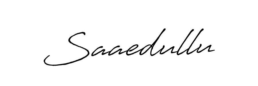 Use a signature maker to create a handwritten signature online. With this signature software, you can design (Antro_Vectra_Bolder) your own signature for name Saaedullu. Saaedullu signature style 7 images and pictures png