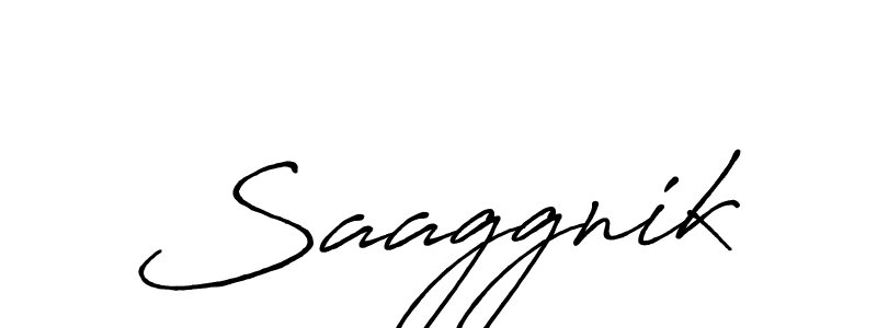 Create a beautiful signature design for name Saaggnik. With this signature (Antro_Vectra_Bolder) fonts, you can make a handwritten signature for free. Saaggnik signature style 7 images and pictures png