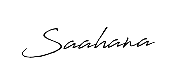 Make a beautiful signature design for name Saahana. With this signature (Antro_Vectra_Bolder) style, you can create a handwritten signature for free. Saahana signature style 7 images and pictures png