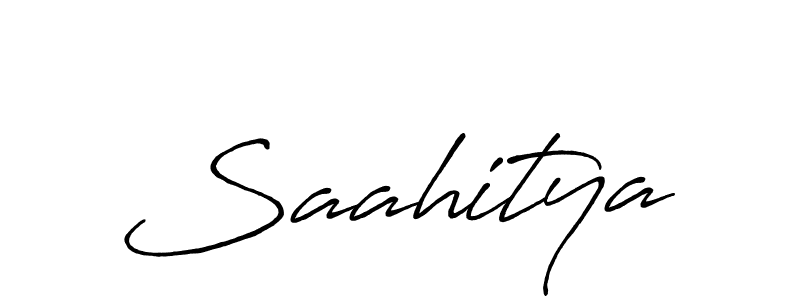 How to make Saahitya signature? Antro_Vectra_Bolder is a professional autograph style. Create handwritten signature for Saahitya name. Saahitya signature style 7 images and pictures png