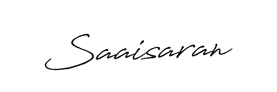 How to make Saaisaran name signature. Use Antro_Vectra_Bolder style for creating short signs online. This is the latest handwritten sign. Saaisaran signature style 7 images and pictures png