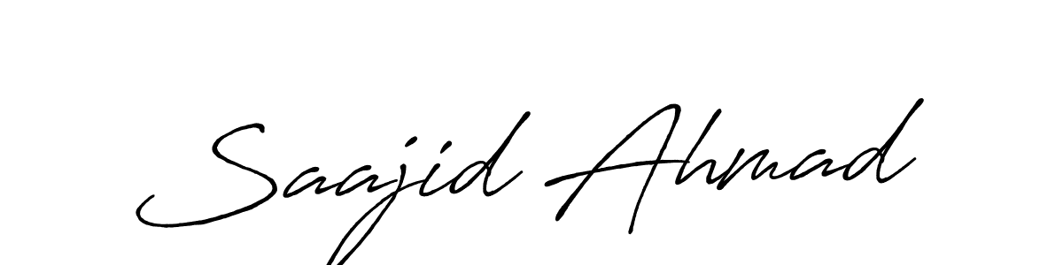 Design your own signature with our free online signature maker. With this signature software, you can create a handwritten (Antro_Vectra_Bolder) signature for name Saajid Ahmad. Saajid Ahmad signature style 7 images and pictures png