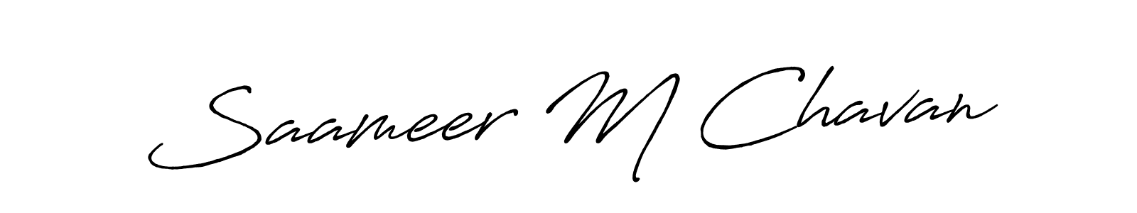 Once you've used our free online signature maker to create your best signature Antro_Vectra_Bolder style, it's time to enjoy all of the benefits that Saameer M Chavan name signing documents. Saameer M Chavan signature style 7 images and pictures png