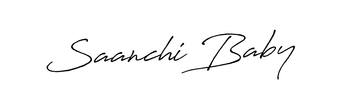 How to make Saanchi Baby name signature. Use Antro_Vectra_Bolder style for creating short signs online. This is the latest handwritten sign. Saanchi Baby signature style 7 images and pictures png