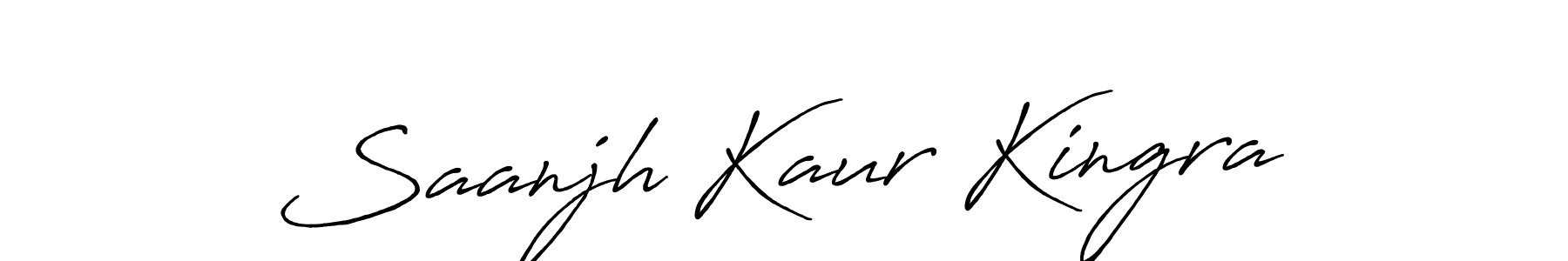 if you are searching for the best signature style for your name Saanjh Kaur Kingra. so please give up your signature search. here we have designed multiple signature styles  using Antro_Vectra_Bolder. Saanjh Kaur Kingra signature style 7 images and pictures png