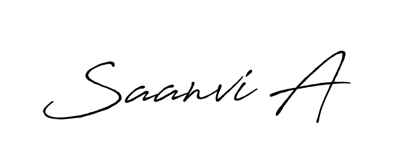 Use a signature maker to create a handwritten signature online. With this signature software, you can design (Antro_Vectra_Bolder) your own signature for name Saanvi A. Saanvi A signature style 7 images and pictures png