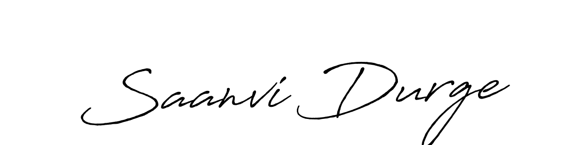 Create a beautiful signature design for name Saanvi Durge. With this signature (Antro_Vectra_Bolder) fonts, you can make a handwritten signature for free. Saanvi Durge signature style 7 images and pictures png