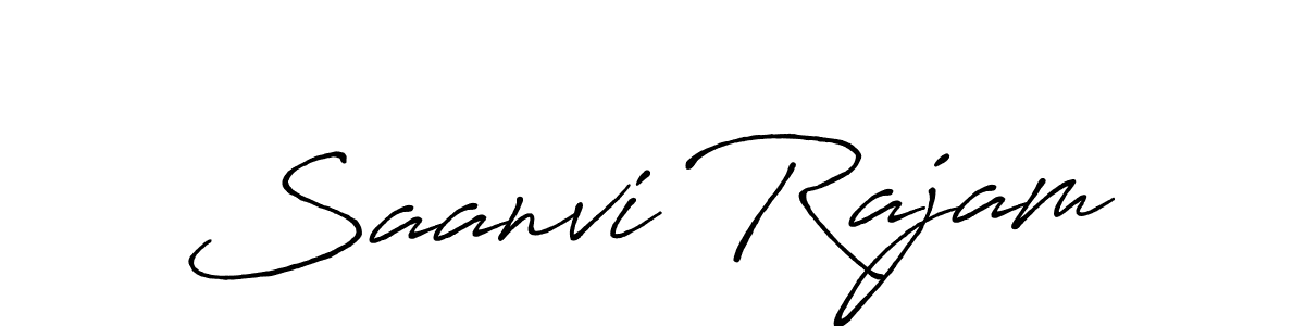 The best way (Antro_Vectra_Bolder) to make a short signature is to pick only two or three words in your name. The name Saanvi Rajam include a total of six letters. For converting this name. Saanvi Rajam signature style 7 images and pictures png