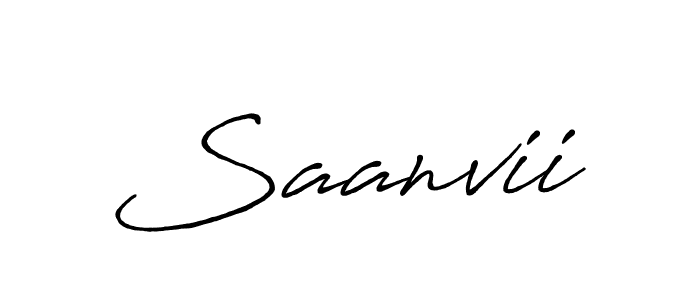 Use a signature maker to create a handwritten signature online. With this signature software, you can design (Antro_Vectra_Bolder) your own signature for name Saanvii. Saanvii signature style 7 images and pictures png