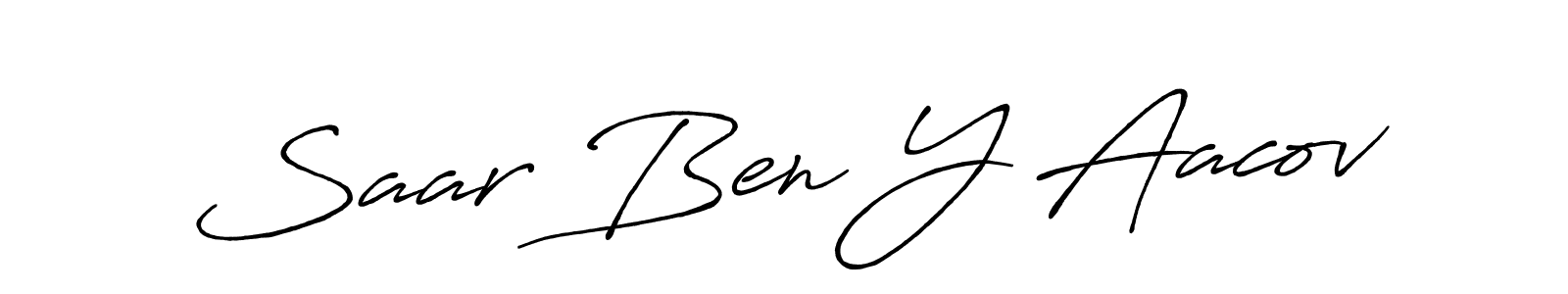 Also we have Saar Ben Y Aacov name is the best signature style. Create professional handwritten signature collection using Antro_Vectra_Bolder autograph style. Saar Ben Y Aacov signature style 7 images and pictures png