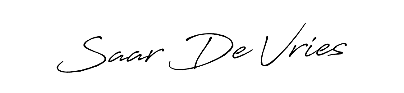 Use a signature maker to create a handwritten signature online. With this signature software, you can design (Antro_Vectra_Bolder) your own signature for name Saar De Vries. Saar De Vries signature style 7 images and pictures png