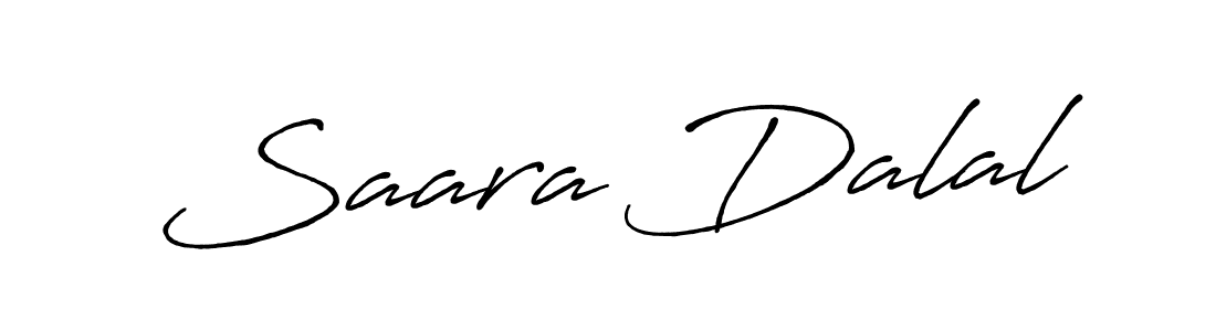 Create a beautiful signature design for name Saara Dalal. With this signature (Antro_Vectra_Bolder) fonts, you can make a handwritten signature for free. Saara Dalal signature style 7 images and pictures png