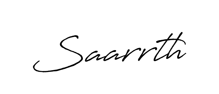 Create a beautiful signature design for name Saarrth. With this signature (Antro_Vectra_Bolder) fonts, you can make a handwritten signature for free. Saarrth signature style 7 images and pictures png