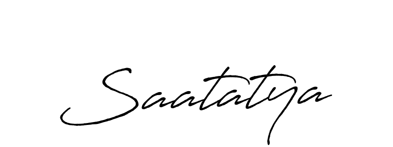 Create a beautiful signature design for name Saatatya. With this signature (Antro_Vectra_Bolder) fonts, you can make a handwritten signature for free. Saatatya signature style 7 images and pictures png
