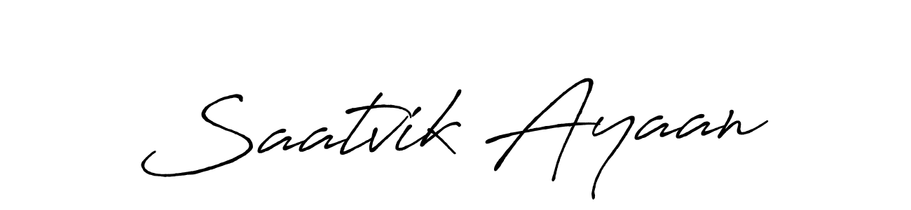 Saatvik Ayaan stylish signature style. Best Handwritten Sign (Antro_Vectra_Bolder) for my name. Handwritten Signature Collection Ideas for my name Saatvik Ayaan. Saatvik Ayaan signature style 7 images and pictures png