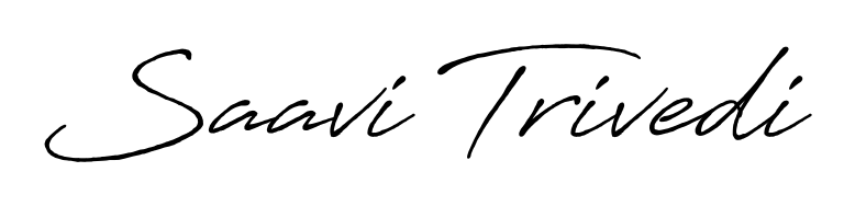 The Antro_Vectra_Bolder typeface gives name Saavi Trivedi a refined look. Suitable for certificates, diplomas, and official verification. Saavi Trivedi signature style 7 images and pictures png