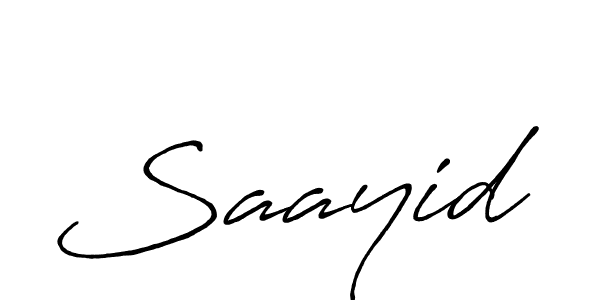 Use a signature maker to create a handwritten signature online. With this signature software, you can design (Antro_Vectra_Bolder) your own signature for name Saayid. Saayid signature style 7 images and pictures png