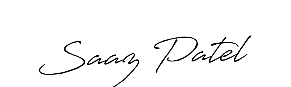 It looks lik you need a new signature style for name Saaz Patel. Design unique handwritten (Antro_Vectra_Bolder) signature with our free signature maker in just a few clicks. Saaz Patel signature style 7 images and pictures png