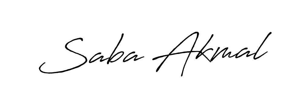 Saba Akmal stylish signature style. Best Handwritten Sign (Antro_Vectra_Bolder) for my name. Handwritten Signature Collection Ideas for my name Saba Akmal. Saba Akmal signature style 7 images and pictures png