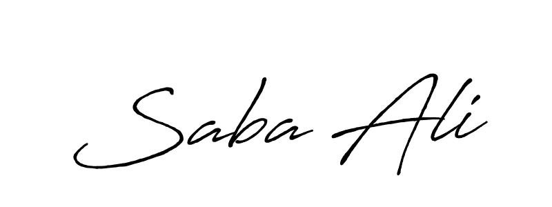 How to make Saba Ali name signature. Use Antro_Vectra_Bolder style for creating short signs online. This is the latest handwritten sign. Saba Ali signature style 7 images and pictures png