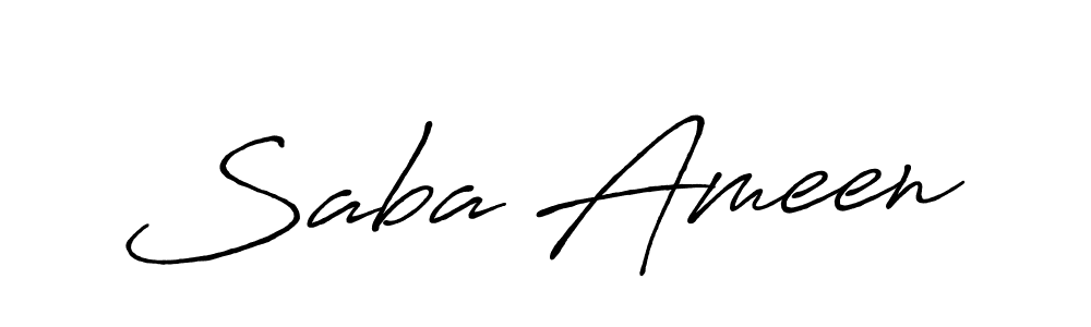 How to make Saba Ameen signature? Antro_Vectra_Bolder is a professional autograph style. Create handwritten signature for Saba Ameen name. Saba Ameen signature style 7 images and pictures png