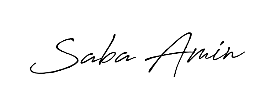 Saba Amin stylish signature style. Best Handwritten Sign (Antro_Vectra_Bolder) for my name. Handwritten Signature Collection Ideas for my name Saba Amin. Saba Amin signature style 7 images and pictures png