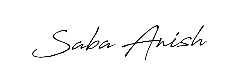 Create a beautiful signature design for name Saba Anish. With this signature (Antro_Vectra_Bolder) fonts, you can make a handwritten signature for free. Saba Anish signature style 7 images and pictures png