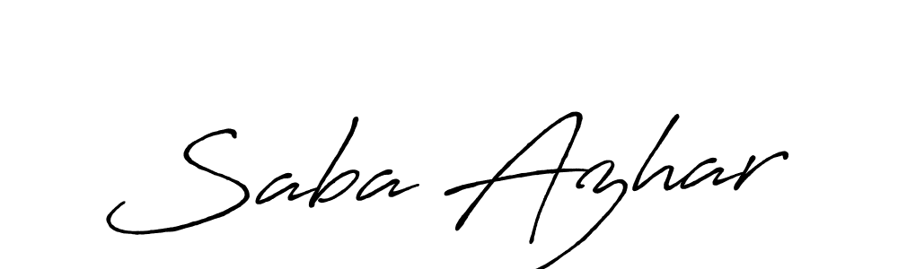 if you are searching for the best signature style for your name Saba Azhar. so please give up your signature search. here we have designed multiple signature styles  using Antro_Vectra_Bolder. Saba Azhar signature style 7 images and pictures png