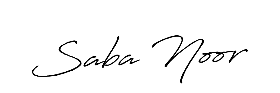 The best way (Antro_Vectra_Bolder) to make a short signature is to pick only two or three words in your name. The name Saba Noor include a total of six letters. For converting this name. Saba Noor signature style 7 images and pictures png