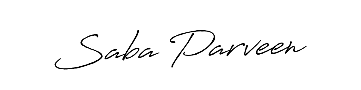 Also we have Saba Parveen name is the best signature style. Create professional handwritten signature collection using Antro_Vectra_Bolder autograph style. Saba Parveen signature style 7 images and pictures png