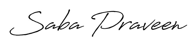Generate high-definition signature styles for Saba Praveen. The Antro_Vectra_Bolder typeface ensures crisp legibility and sophisticated design. Saba Praveen signature style 7 images and pictures png