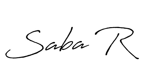 if you are searching for the best signature style for your name Saba R. so please give up your signature search. here we have designed multiple signature styles  using Antro_Vectra_Bolder. Saba R signature style 7 images and pictures png