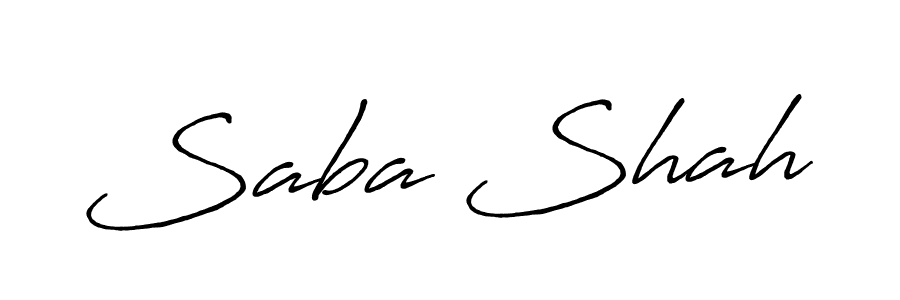 How to make Saba Shah name signature. Use Antro_Vectra_Bolder style for creating short signs online. This is the latest handwritten sign. Saba Shah signature style 7 images and pictures png