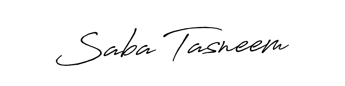 Also we have Saba Tasneem name is the best signature style. Create professional handwritten signature collection using Antro_Vectra_Bolder autograph style. Saba Tasneem signature style 7 images and pictures png