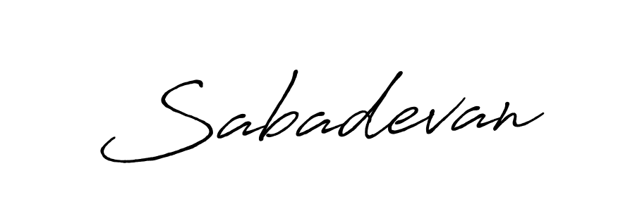 How to make Sabadevan name signature. Use Antro_Vectra_Bolder style for creating short signs online. This is the latest handwritten sign. Sabadevan signature style 7 images and pictures png