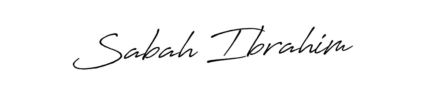 Sabah Ibrahim  stylish signature style. Best Handwritten Sign (Antro_Vectra_Bolder) for my name. Handwritten Signature Collection Ideas for my name Sabah Ibrahim . Sabah Ibrahim  signature style 7 images and pictures png