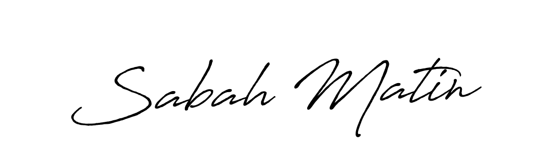 Make a beautiful signature design for name Sabah Matin. With this signature (Antro_Vectra_Bolder) style, you can create a handwritten signature for free. Sabah Matin signature style 7 images and pictures png