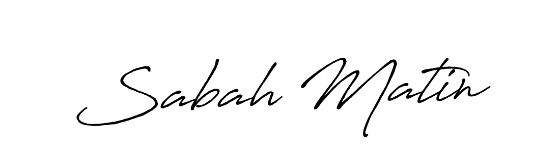 Make a beautiful signature design for name Sabah Matin. With this signature (Antro_Vectra_Bolder) style, you can create a handwritten signature for free. Sabah Matin signature style 7 images and pictures png