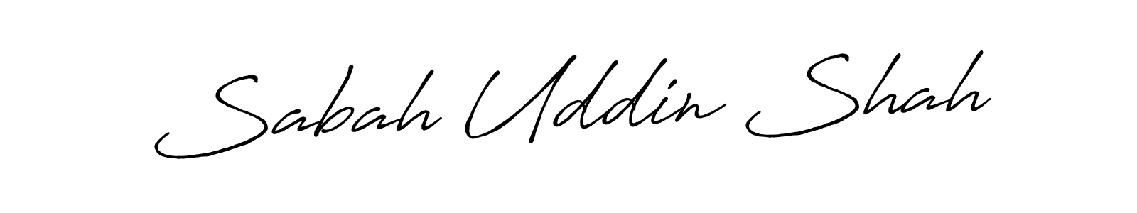 Make a beautiful signature design for name Sabah Uddin Shah. With this signature (Antro_Vectra_Bolder) style, you can create a handwritten signature for free. Sabah Uddin Shah signature style 7 images and pictures png