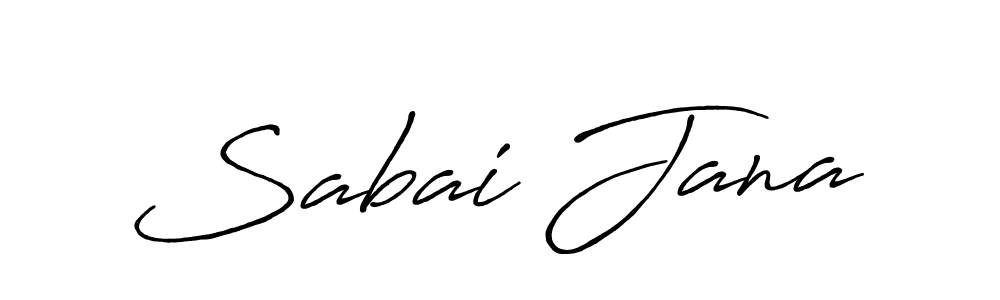 How to make Sabai Jana name signature. Use Antro_Vectra_Bolder style for creating short signs online. This is the latest handwritten sign. Sabai Jana signature style 7 images and pictures png