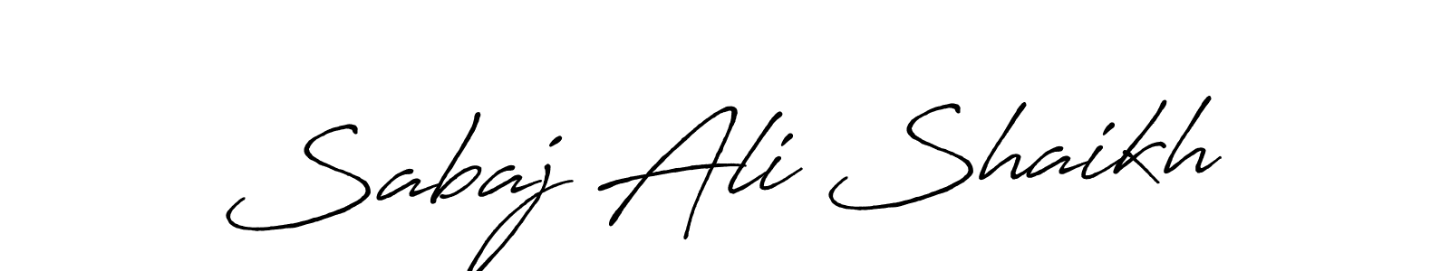 How to make Sabaj Ali Shaikh name signature. Use Antro_Vectra_Bolder style for creating short signs online. This is the latest handwritten sign. Sabaj Ali Shaikh signature style 7 images and pictures png