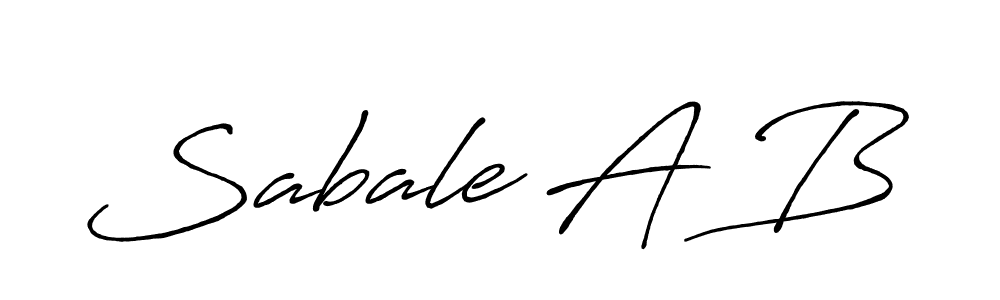 Sabale A B stylish signature style. Best Handwritten Sign (Antro_Vectra_Bolder) for my name. Handwritten Signature Collection Ideas for my name Sabale A B. Sabale A B signature style 7 images and pictures png