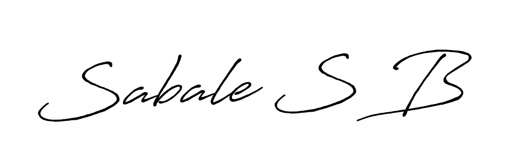 Create a beautiful signature design for name Sabale S B. With this signature (Antro_Vectra_Bolder) fonts, you can make a handwritten signature for free. Sabale S B signature style 7 images and pictures png