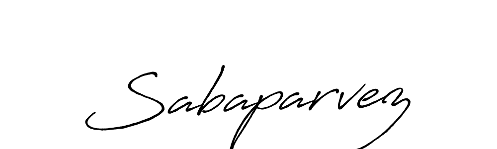 How to make Sabaparvez name signature. Use Antro_Vectra_Bolder style for creating short signs online. This is the latest handwritten sign. Sabaparvez signature style 7 images and pictures png