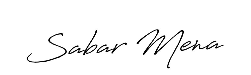 Sabar Mena stylish signature style. Best Handwritten Sign (Antro_Vectra_Bolder) for my name. Handwritten Signature Collection Ideas for my name Sabar Mena. Sabar Mena signature style 7 images and pictures png